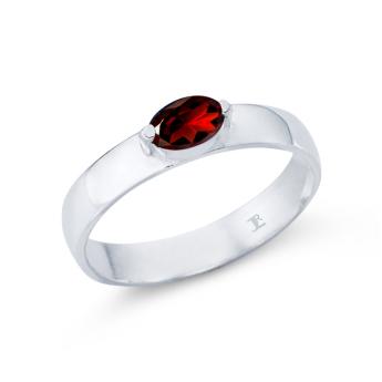 Ring Oval Crown Granat 