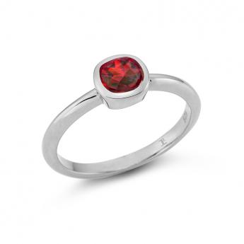 Cocktail Ring Square Mini Granat 