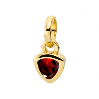 Cocktail Anhänger Triangle Granat Vergoldet 