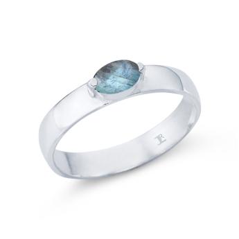 Ring Oval Crown Labradorite 