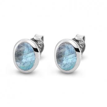 Cocktail Studs Oval Labradorite 