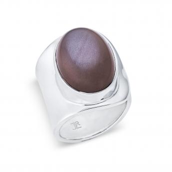 Ring Adjustable Moonstone Grey 