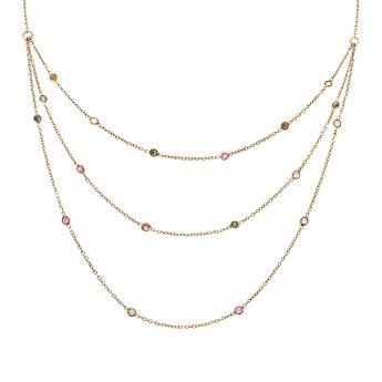 Collier Layering Multi Turmalin 