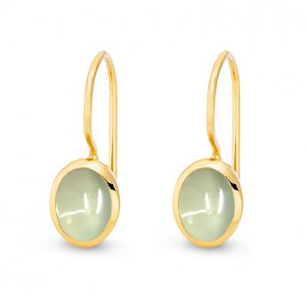 Cocktail Ohrhänger Oval Vergoldet 