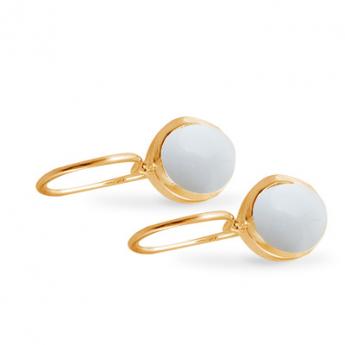 Cocktail Earring Basic Agate Goldplated 