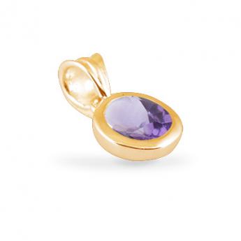 Cocktail Anhänger Basic Amethyst Vergoldet 