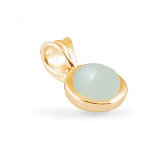 Cocktail Pendant Basic Aqua Chalcedony Goldplated 
