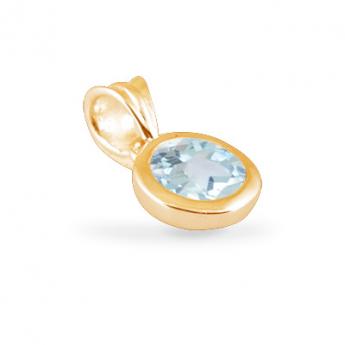 Cocktail Pendant Basic Blue Topaz Goldplated 