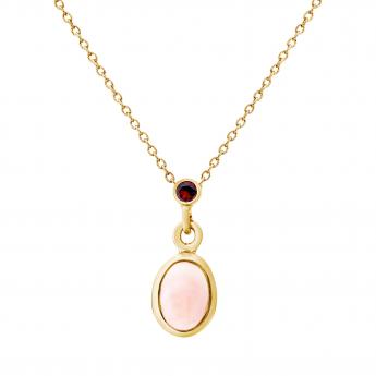 Collier Lunaria Pink Opal 
