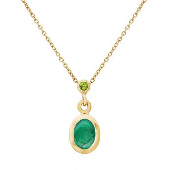 Collier Lunaria Smaragd 