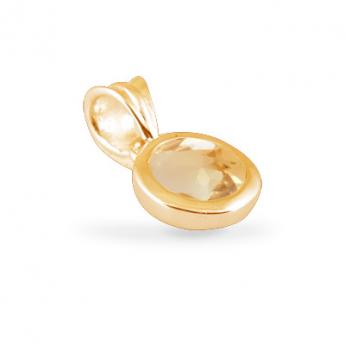 Cocktail Pendant Basic Citrine Goldplated 