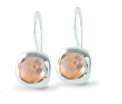 Cocktail Earring Square Citrine 