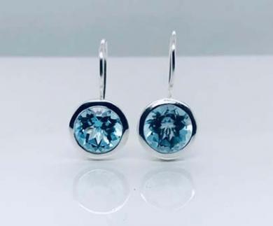 Cocktail Ohrhänger Blautopas 