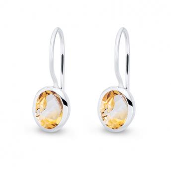 Cocktail Earring Oval Citrin 