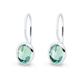Cocktail Earring Oval Grünquarz 