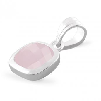 Cocktail Pendant Square Rose Quartz 