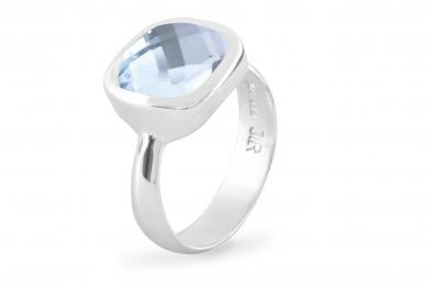 Cocktail Ring Square Blautopas 