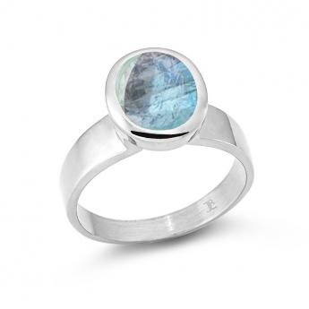 Cocktail Ring Oval Labradorite 