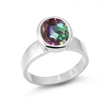 Cocktail Ring Oval Mystic Topaz 
