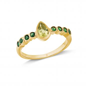 Ring Lunaria Peridot / Emerald 