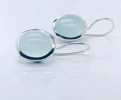 Aqua Chalcedon cabouchon 
