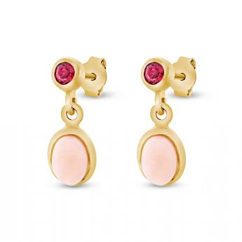 Studs Lunaria Pink Opal 