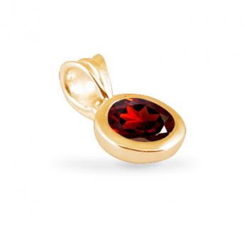 Cocktail Pendant Basic Garnet Goldplated 