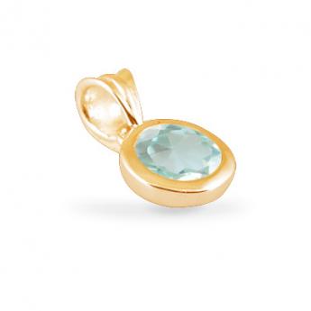 Cocktail Pendant Basic Green Quartz Goldplated 