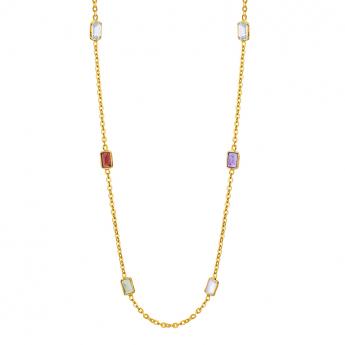 Necklace Roma Multicolor Goldplated 