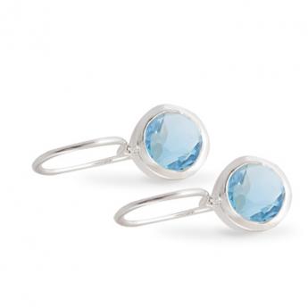 Cocktail Ohrhänger Basic Blautopas 