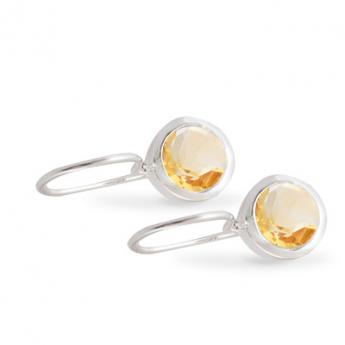 Cocktail Ohrhänger Basic Citrin 
