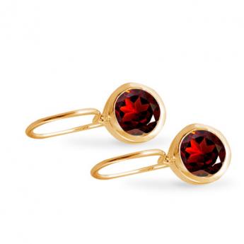 Cocktail Earring Basic Garnet 