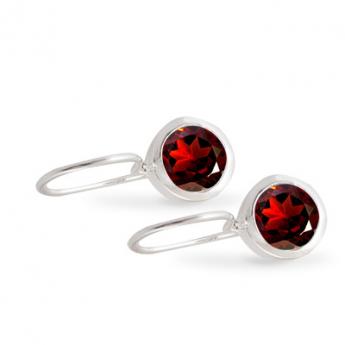 Cocktail Ohrhänger Basic  Granat 