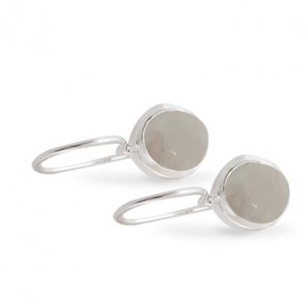 Cocktail Ohrhänger Basic Mondstein grau 