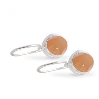 Cocktail Ohrhänger Basic Mondstein orange 