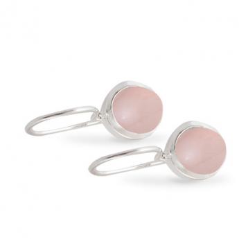 Cocktail Ohrhänger Basic Rosenquarz 