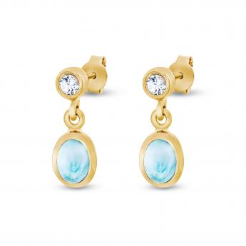 Studs Lunaria Larimar 