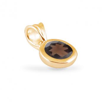 Cocktail Pendant Basic Smoky Quartz Goldplated 