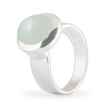 Cocktail Ring Basic Aqua Chalcedony 