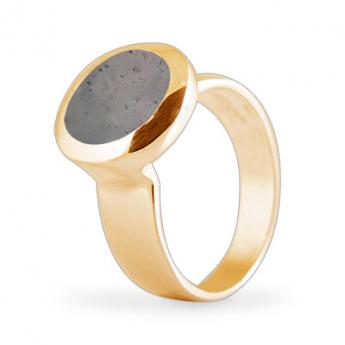 Cocktail Ring Basic Labradorith Vergoldet 