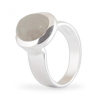 Cocktail Ring Basic Mondstein grau 