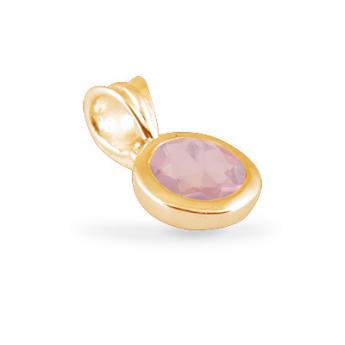 Cocktail Pendant Basic Rose Quartz Goldplated 