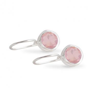 Cocktail Ohrhänger Basic  Rosenquarz 
