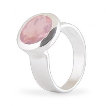 Cocktail Ring Basic Rosenquarz 