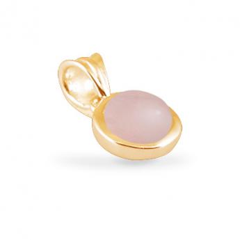 Cocktail Pendant Basic Rose Quartz Goldplated 
