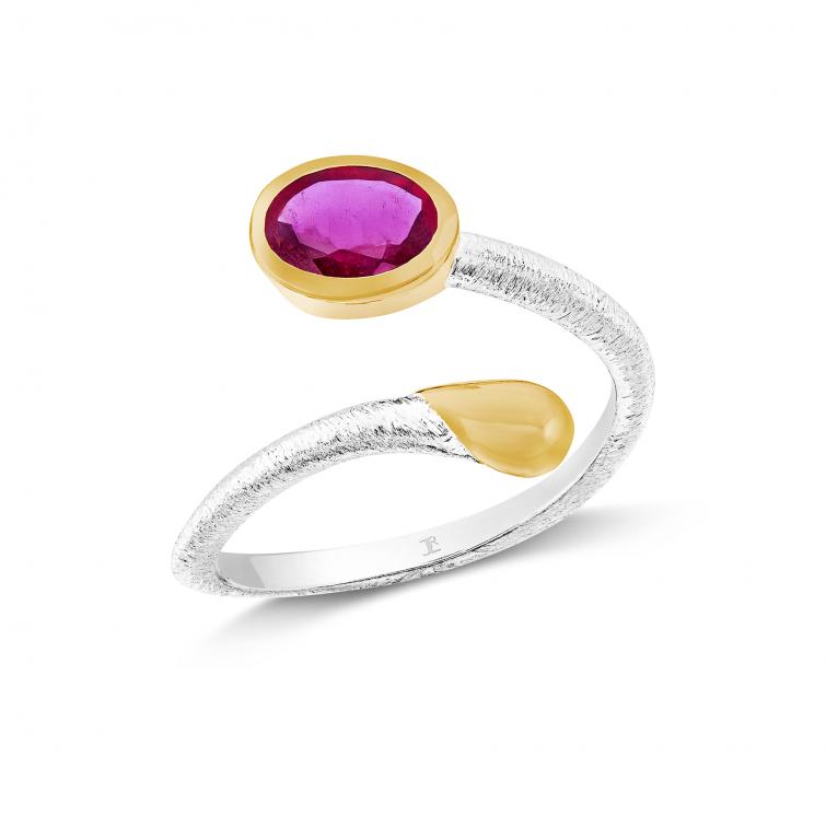 Ring Capri Oval Rubin 