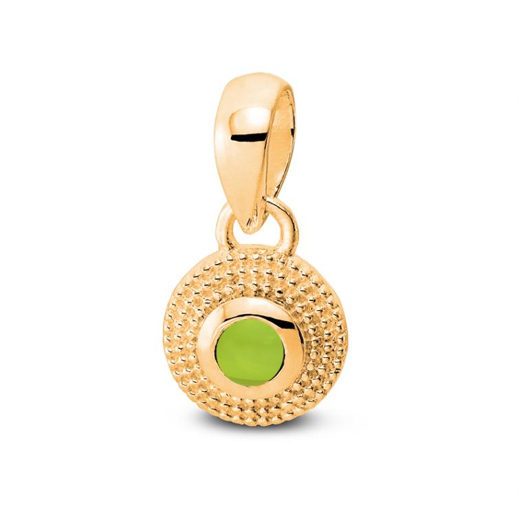 Anhänger Bali Peridot Vergoldet 