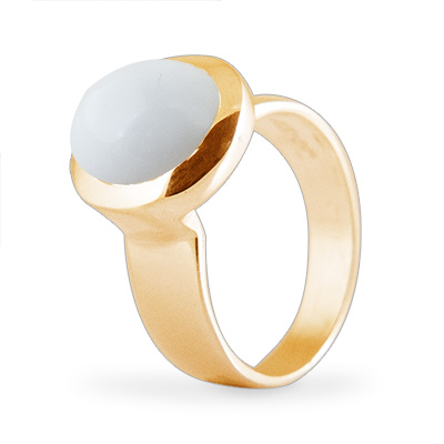 Cocktail Ring  Basic Agate Goldplated 