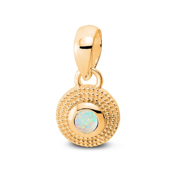 Anhänger Bali Opal vergoldet 
