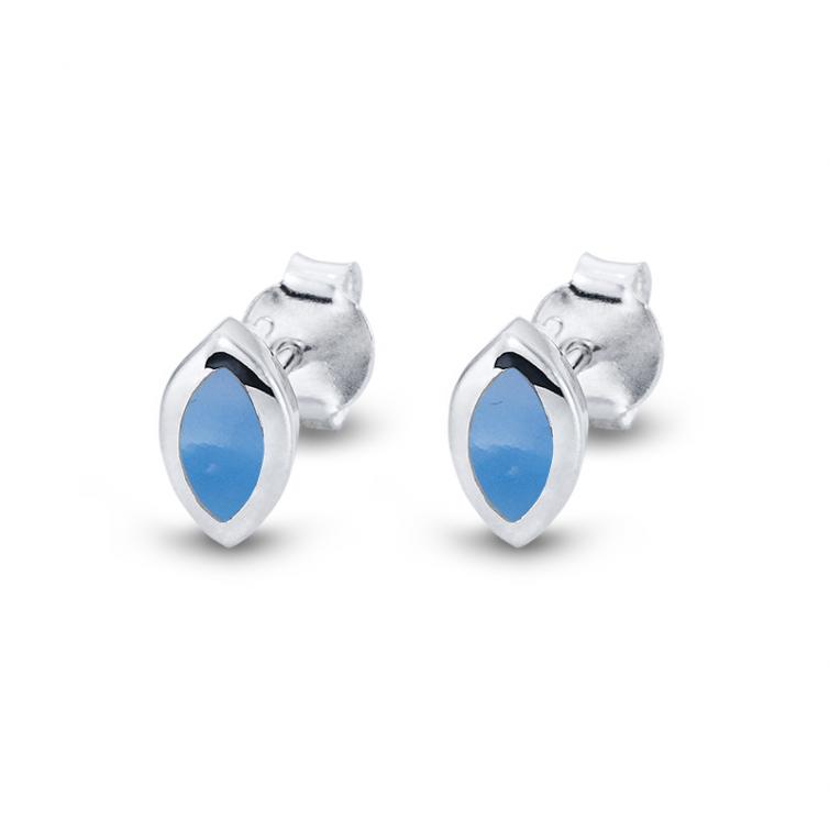 Ohrstecker Markis Blauer Chalcedon 